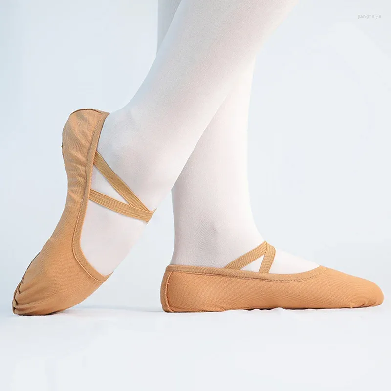 Tanzschuhe Ushine EU23-45 Professionelle Qualität Tuose Slipper Leinwand weicher Einzelbauch Yoga Gym Ballet Mädchen Frau Mann Ballerina