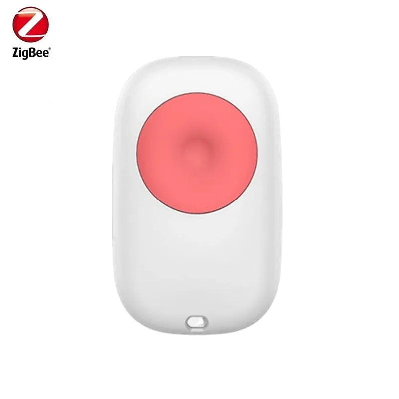 Control Zigbee 3.0 Wireless SOS Emergency Button Panic Alarm Pushing Alert by App Compatible With Zigbee Smart Gatweway