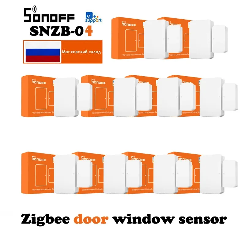 Control Sonoff Zigbee Puerta/sensor de ventana SNZB04 Soporte de sensor magnético de contacto inteligente Alexa Google Home Ifttt ZBBridge Ewelink Aplicación