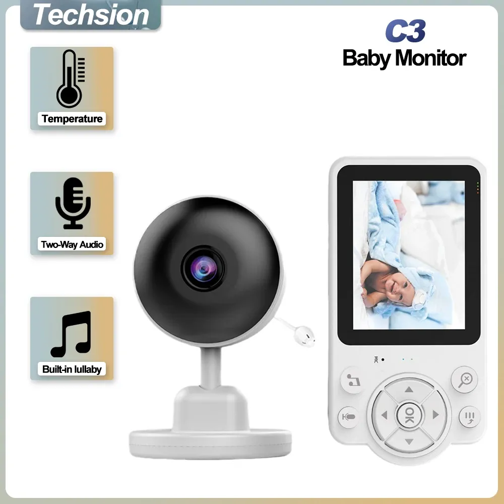 Kamera 2,8 tum Video Baby Monitor med digital Zoom IR Night Vision Surveillance Camera Tvåvägs Intercom C3 Babysitter Security Nanny