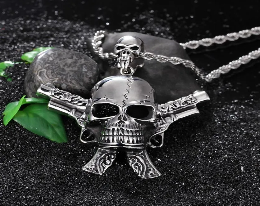 NOWOŚĆ MENS039S SUT WYSOKIEJ WYSOKIEJ STALICA STALICZNE AKCESORIA SKULL COUD PUNK GOTHIC Naszyjnik Wisik BIKRER BISTLIRY3484011