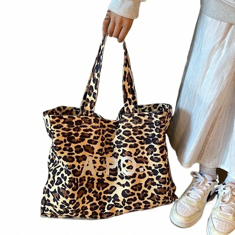 Sexy Leopard Design 2023 Big Korean Fi Shopper Shop -Taschen für Frauen Handtasche Umhängetasche Großer Kapazität Tasche R9QK#