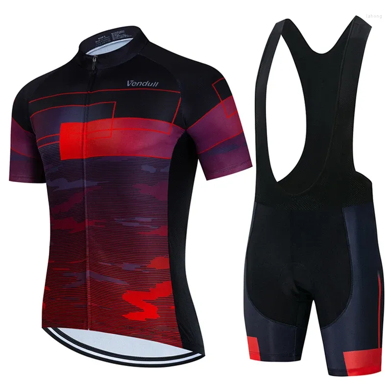 Rennsets Radsporttrikot Set 2024 Team Männer MTB Bike Kleidung Sommer Kurzarm Fahrradkleidung im Freien