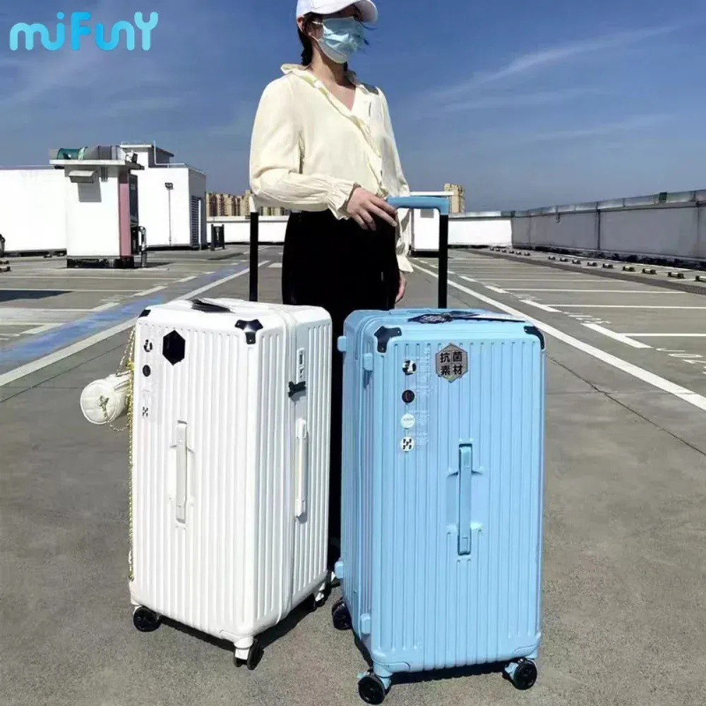 Luggage MiFuny Cabin Holiday Suitcase Set Outing Carry on Luggage with Wheels Couples Travel AntiFall Password Package Rolling Luggage