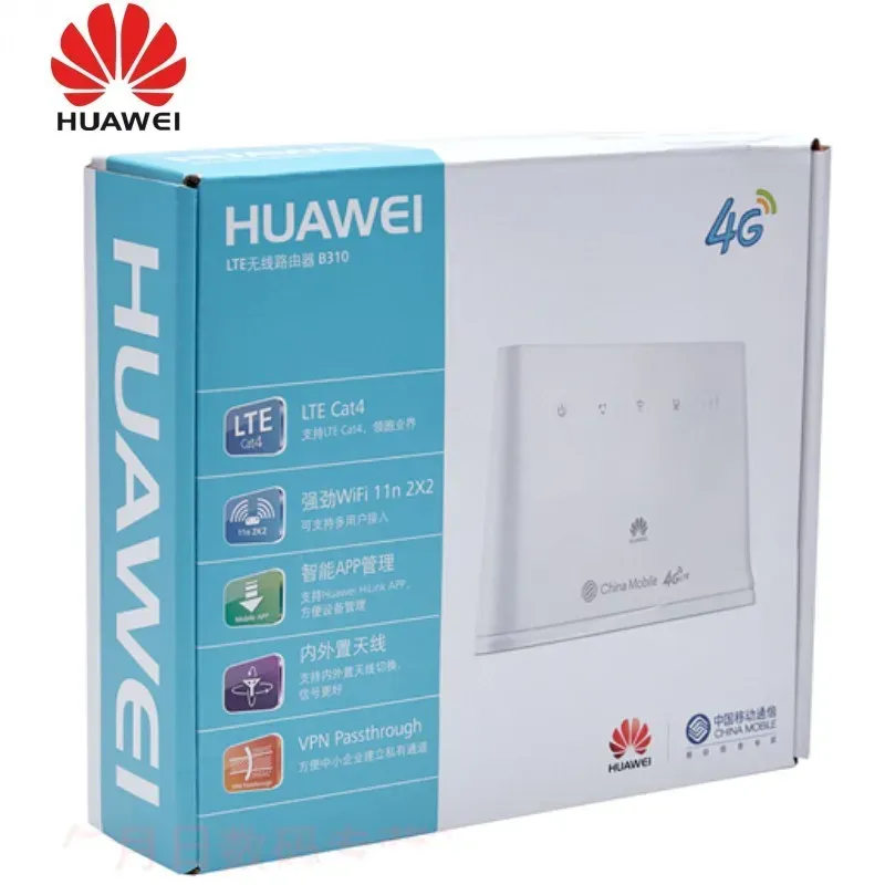 Routers 4G Router Unlocked Huawei B310as852 4G Lte Router B310 Lan Car Hotspot 150Mbps 4G LTE CPE WIFI ROUTER Modem with 2pcs antennas
