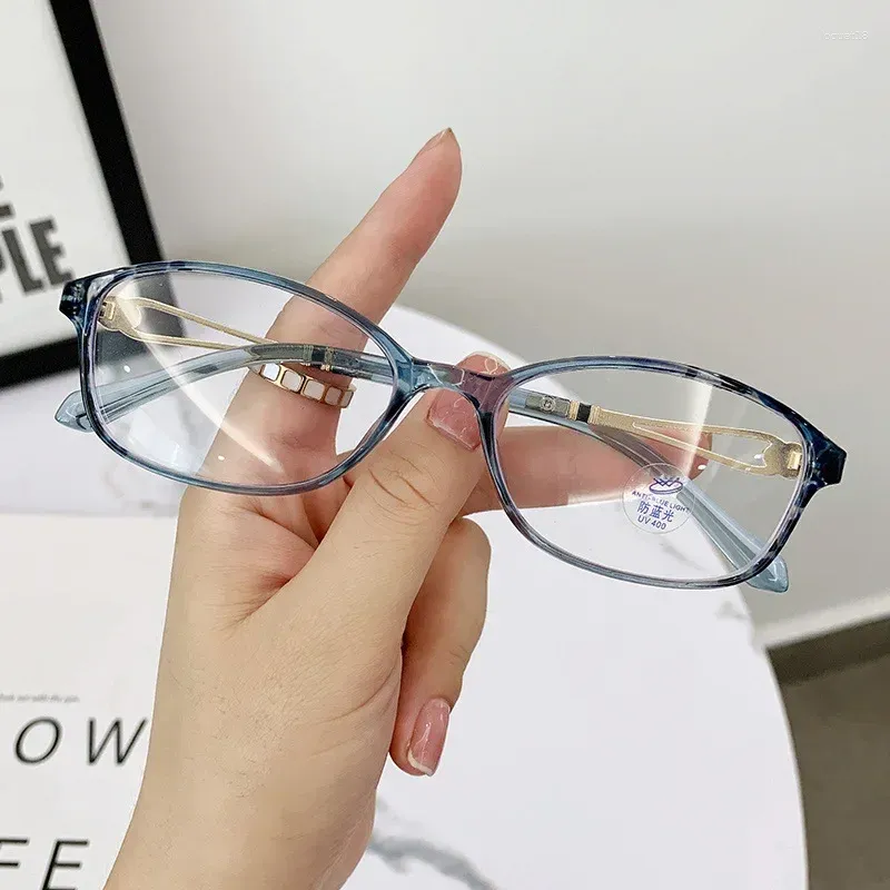 Solglasögon transparent ramläsningsglasögon anti blå ljus presbyopia glasögon högupplösta för män och kvinnor