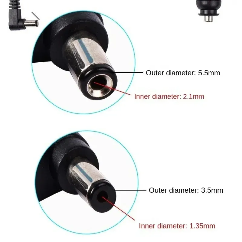 2024 CAR DC 12V 24V DC2.1 Adaptador de liga leve de cigarro Plugue de 3,5 mm com interruptor de 1/3 metros de cabo para cão GPS RADARCIGARETT