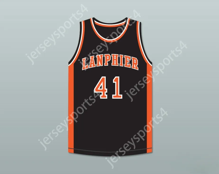 Custom eine Namensnummer Herren Jugend/Kinder Andre Iguodala 41 Lanphier High School Löwen Black Basketball Trikot 3 Top genäht S-6xl