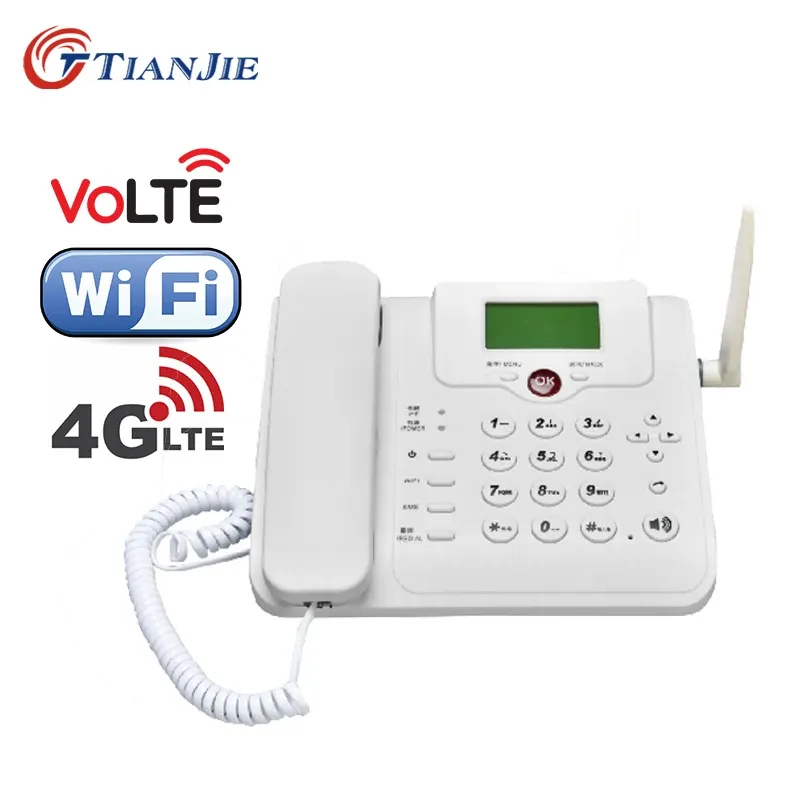 Routers Tianjie 4G Router WiFi LTE GSM COMMENT DE VOIX FIXE Téléphone téléphonique Modem sans fil 4G WiFi SIM Card Volte Fandle Hot Spot