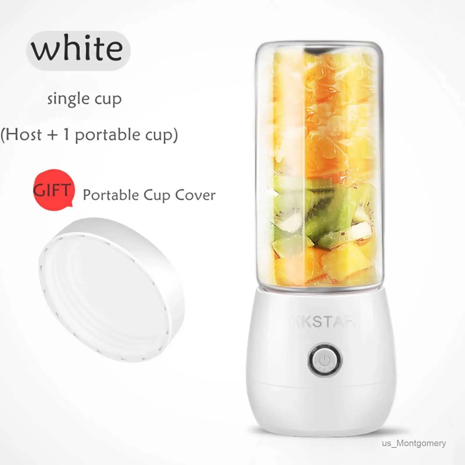 Entsafter Personal Electric Mixer Juicer Cup 4 USB wiederaufladbare Obstmischer 400 ml für Obstschütteln und Smoothies Compact Größe