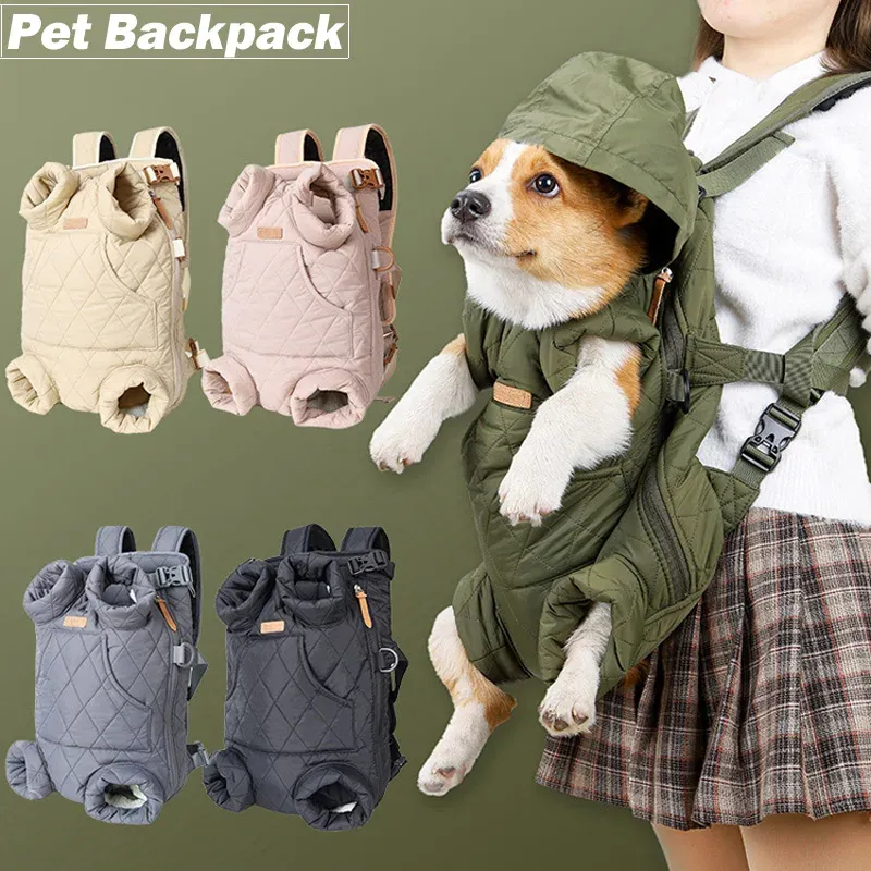 Bags Thickened Pet Backpack Carrier Winter Warm Cat Bag Travel Comfort for Small Medium Dogs Portable Back Strap Outdoor Accessories