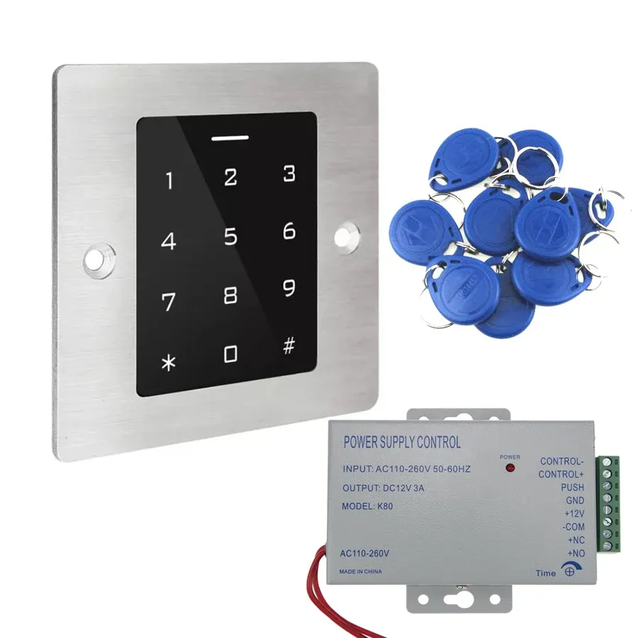 Control Metal Waterproof Access Control Keypad RFID Card 125Khz Embedded RFID touch Keyboard controller Outdoor Smart Lock Opener