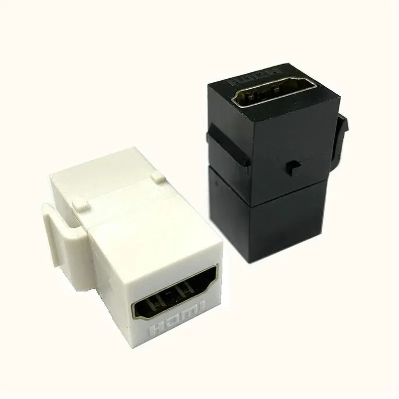 new Straight HDMI-Compatible 1.4 Snap-in Female To Female F/F Keystone Jack Coupler Adapter for Wall Plate White for HDMI wall plate coupler