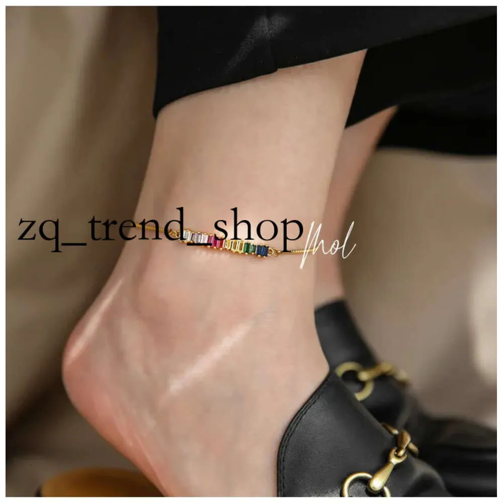 Designer Ankle Bracelet for Women New Fashion Love for Woman Brand Simple Letters Diamond Lady Anklet Jewelry 17