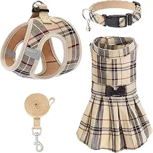 Adjustable Harness, Collar Leash Set For Small Dogs, Puppies And