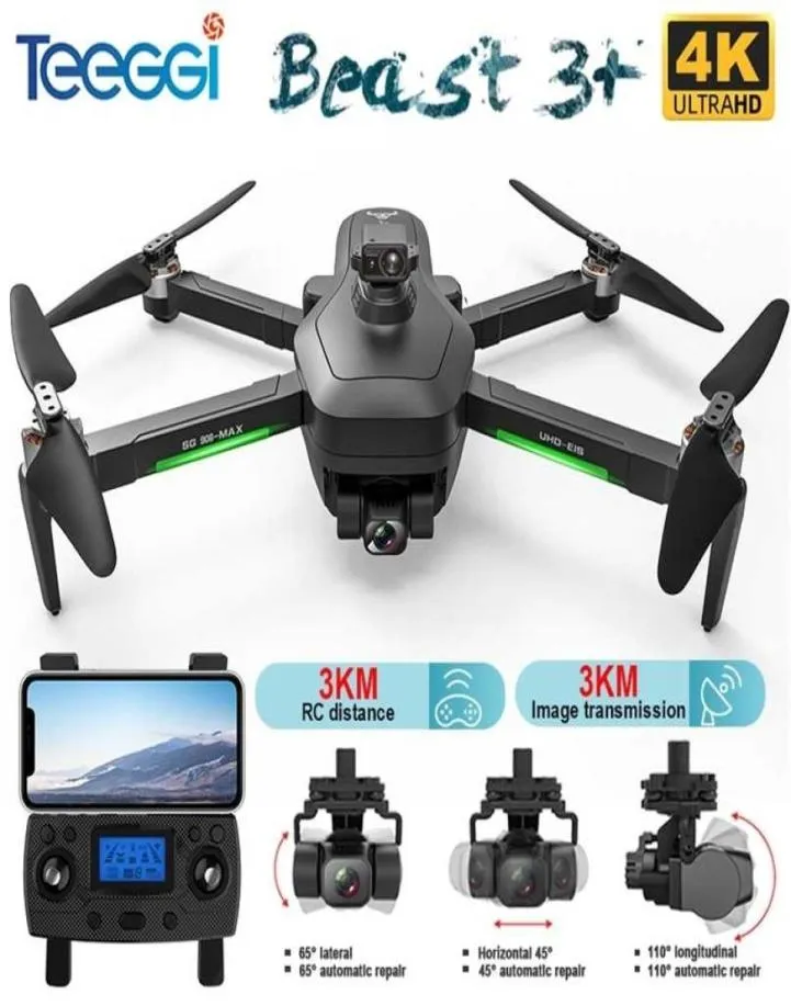 Zll SG906 Max Drone 4K Profesional Camera HD met 3AXIS Gimbal Max1 3 km Professionele RC Foldable Borstelloze Quadcopter 2111028837753