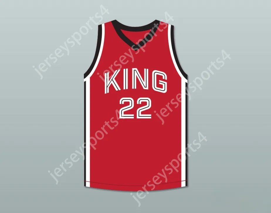 Anpassad valfritt namn nummer herr ungdom/barn Kawhi Leonard 22 Martin Luther King High School Wolves Red Basketball Jersey 10 Top Stitched S-6XL