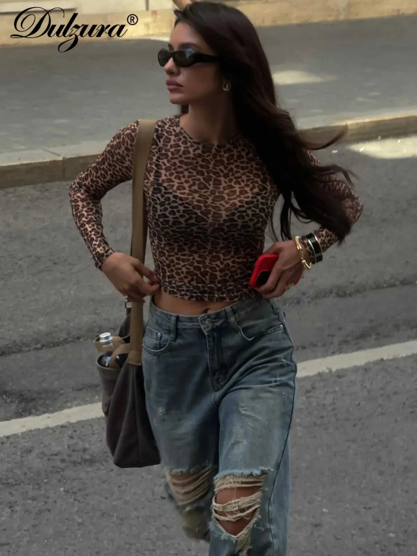 Sexy Clubwear Clothes Mesh Top: Leopard Print Long Sleeve Bodycon Tee Womens  Party Night Out Streetwear Y2K Fashion From Tomato_lele Manufacturer, $8.1  | DHgate.Com