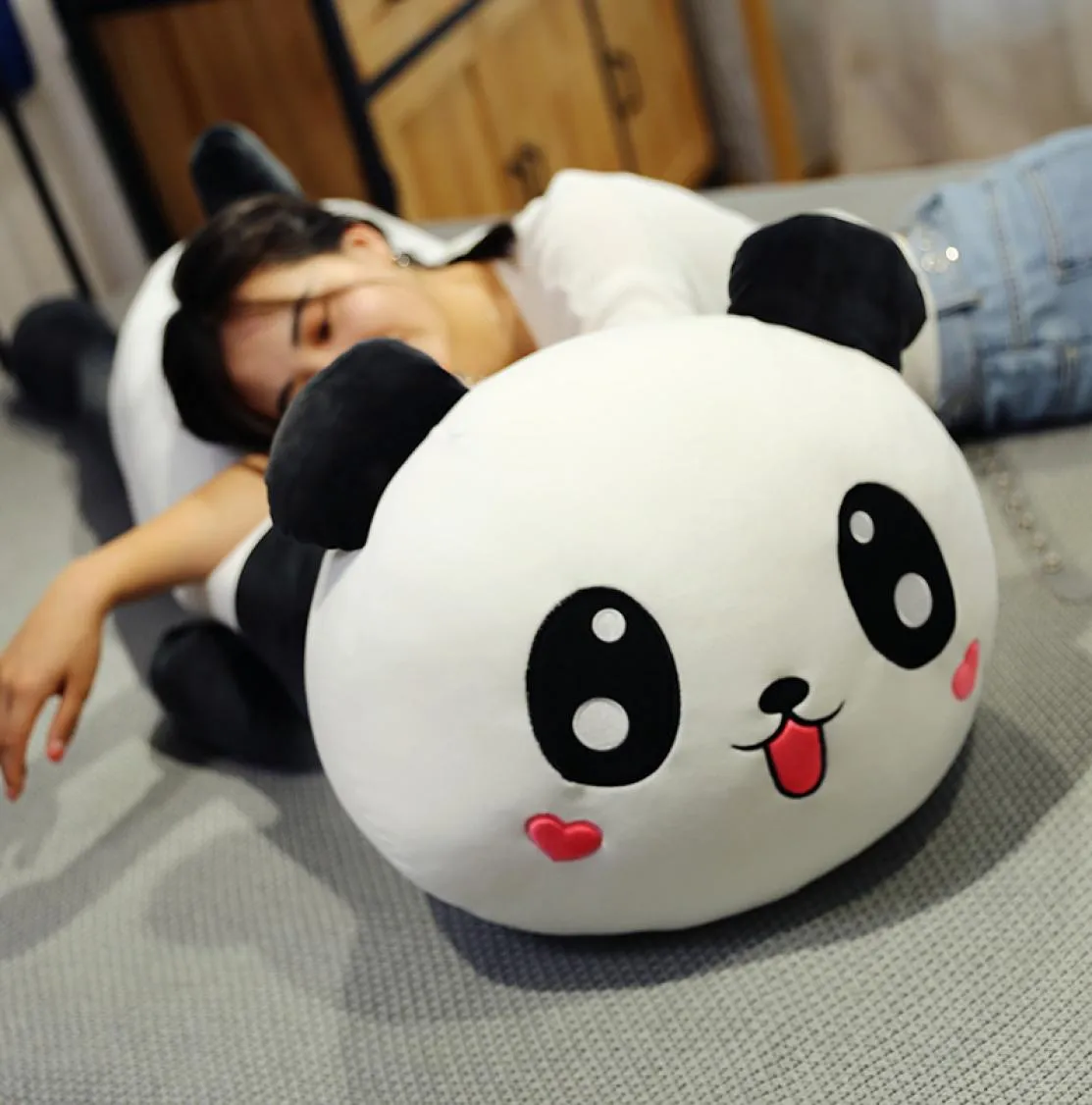 60140cm Nouveaux jouets en peluche kawaii Giant Panda Dolls Jouets animaux mignons coussin en peluche douce Garçons Girls Bithday Christmas Gifts5840242