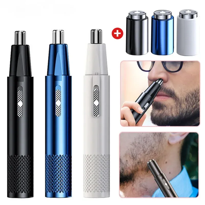 Clippers Mini Electric Nose Hair Trimmer Men's Nose and Ear Remover Automatic Washable Electric Shaving Tools USB RECHARGABEL