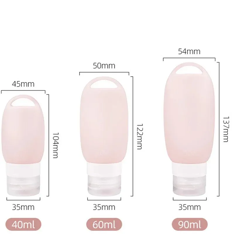 38ml 60ml 90ml 빈 병 실리콘 여행 키트 포장 로션 샴푸 목욕 소형 샘플 용기 블루 그린