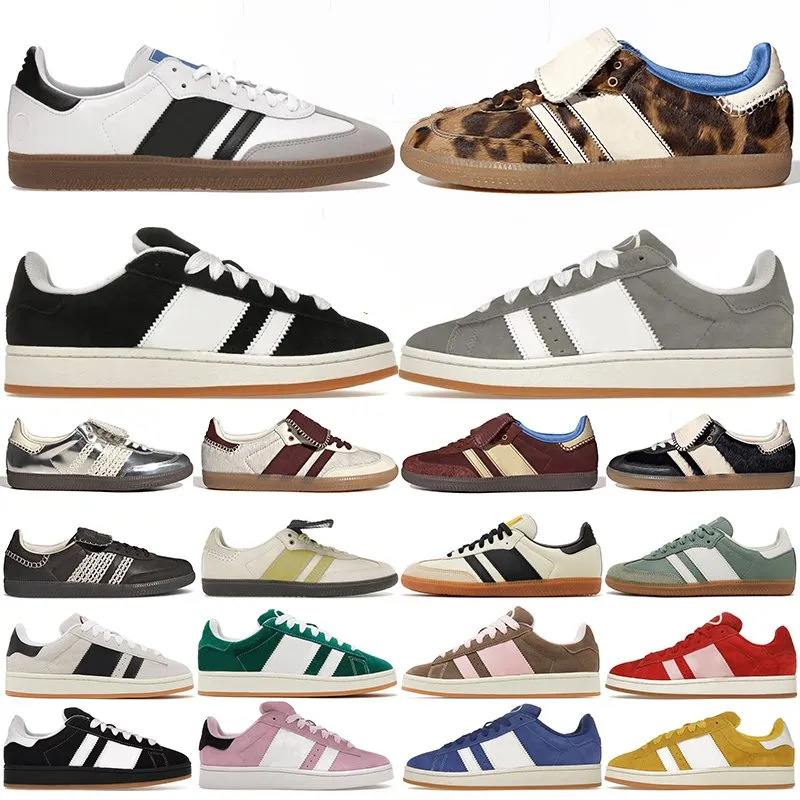 Mentiers Fentorations pour femmes baskets 00S Chaussures décontractées Summer pour hommes Vegan Adv 00s Spezial OG Sholes Wales Bonner Leopard Pony Handball Gum Collegiate Team Black Athleisure