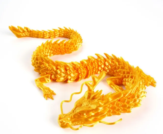 Dragon En Flexible Imprimé En | Jouet Articulé De Dragon à Presser Surprise | Dragon Ailé En Imprimé Année Du Dragon Soulage Le Stress Pour Les Enfants, Décoration De La Maison