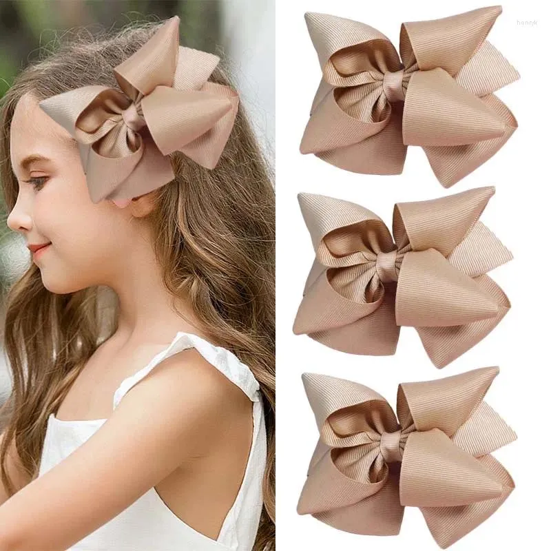 Acessórios para o cabelo O theooleer doce garotas clipes de arco sólidos camadas duplas grostagrain bowknote hairpin barrettes infantil cabeceira bebê