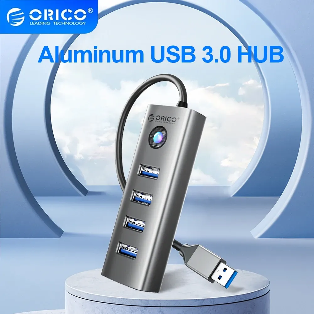 HUBS ORICO USB C HUB 5GBPS 4ポートUSBタイプCからUSB 3.0ハブスプリッターアダプター用MacBook Pro iPad Pro Xiaomi HighSpeed Aluminum Hub