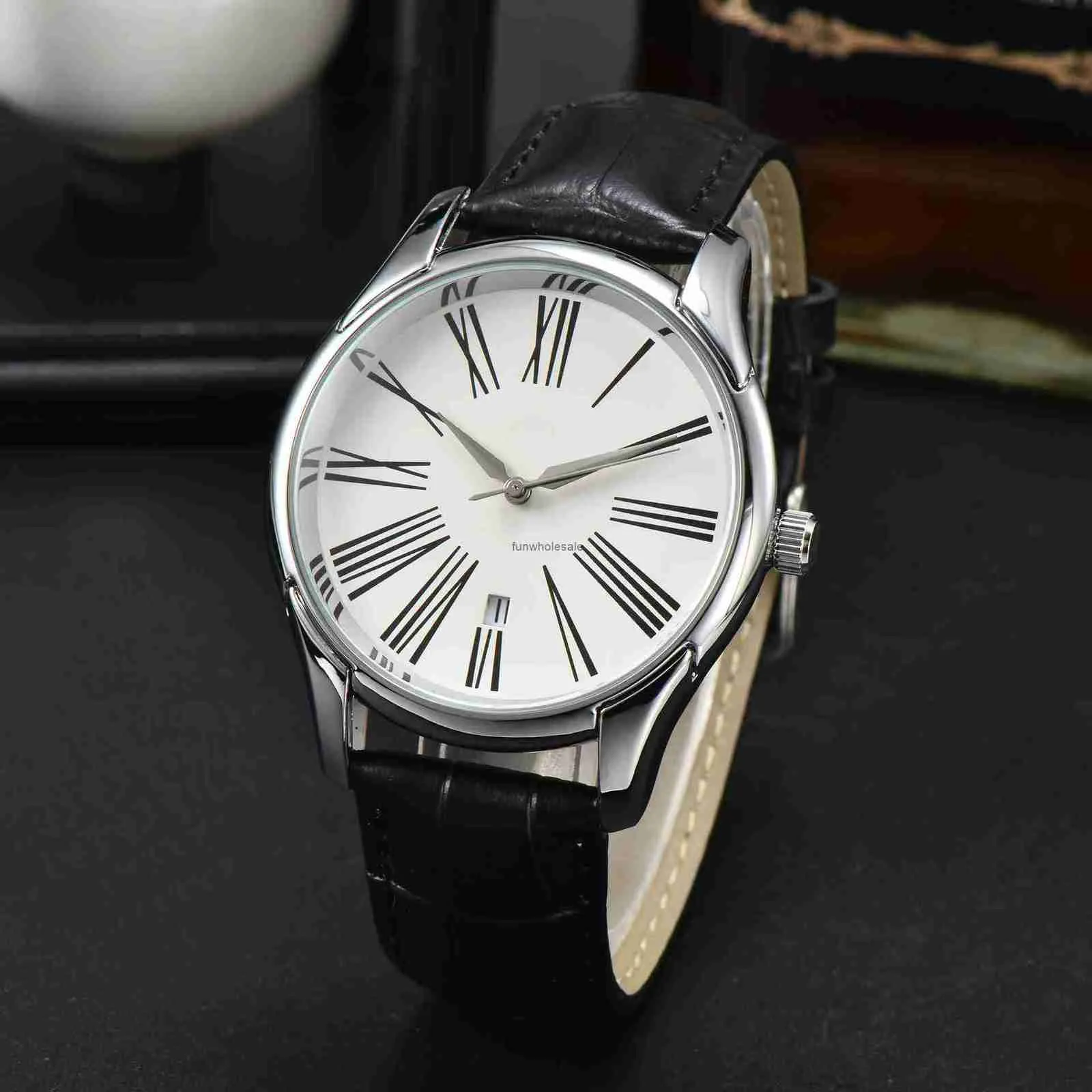 Oujia Watch Quartz Herren Neue Hot Selling Log Business Minimalist MENS CALENDAR