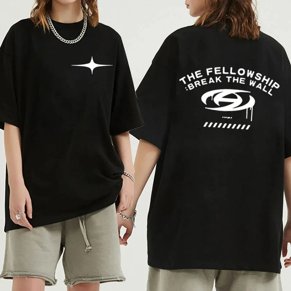 ATEEZ Korean Band T-shirts Femmes Funny Graphics Y2k Tops Summer Summer Sleeve T-shirt ATEEZ KPOP T Vêtements Harajuku Femmes Shirts 240423