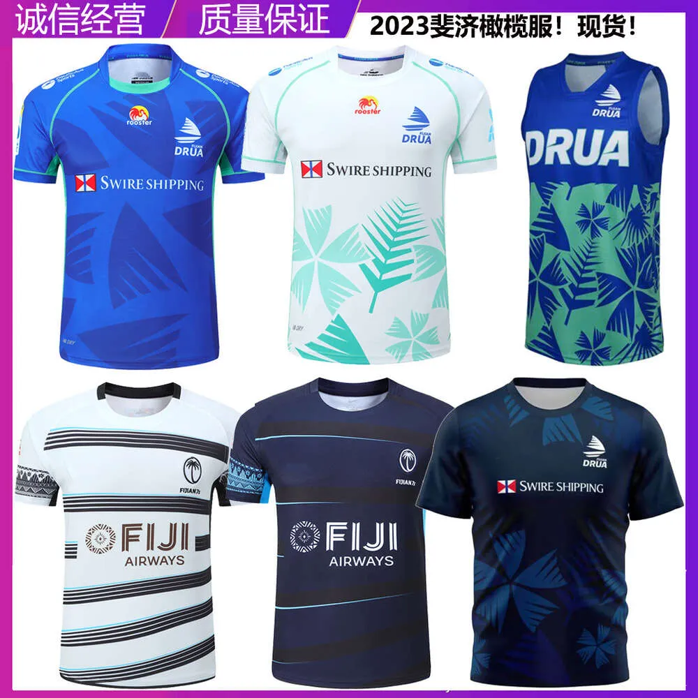 Men Jersey 23 Sept Home / Away Sans Sheevel Top Olive Olive Courte Entraînement Fidji Rugbyjersey