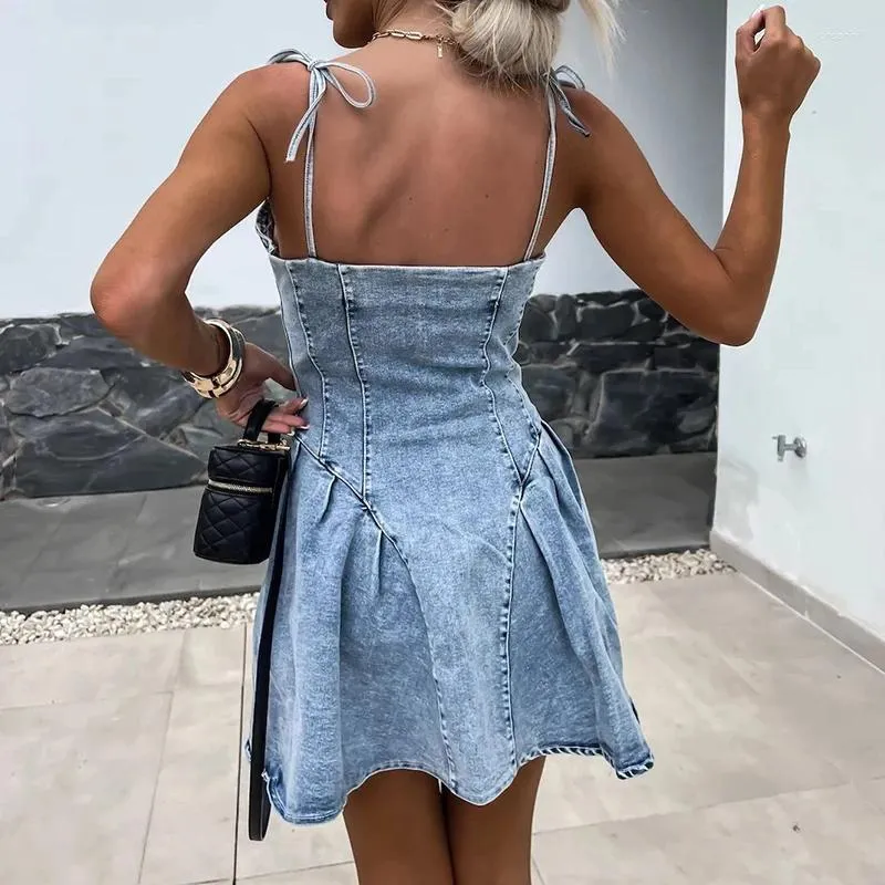white christmas dresses On Repeat Denim Dress Medium