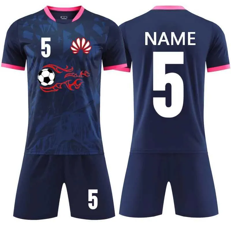 Les fans en tête de TEES TEES ENFANTS SOCCER JERSEY Set Men Football UniformSoccer Jerseys Futbol Child Football Set 2022 2023 New Men Tracksuit Y240423