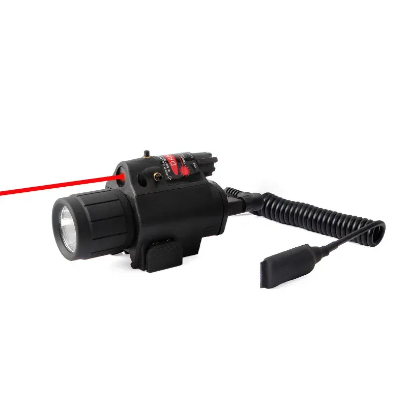 Lights Tactical Pistol Red Laser Torch Weapon Lights LED Ficklamp Laser med råtta svans tre växlar justerbara för 20 mm picatinny skena