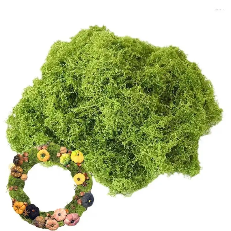 Decorative Flowers Artificial Garden Grass Wool-Like Moss Breathable Colorfast For Making Aquariums Paintings