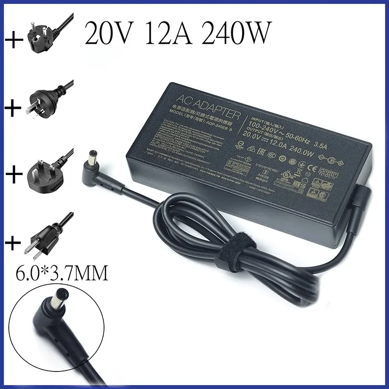 Chargers Adp240eb B 20v 12a 240w Ac Adapter Laptop Charger for Asus Rog 15 Gx550lxs Rtx2080 Power Supply 6.0x3.7mm