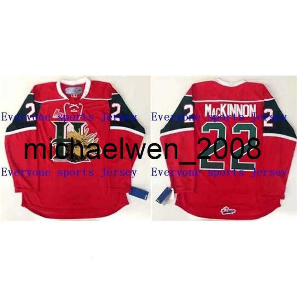 Kob Weng 2016 #22 Nathan Mackinnon Halifax Mooseheads Jersey Chl Men Custom Blank Hockey Jersey или Custom Любой игрок для любых имен