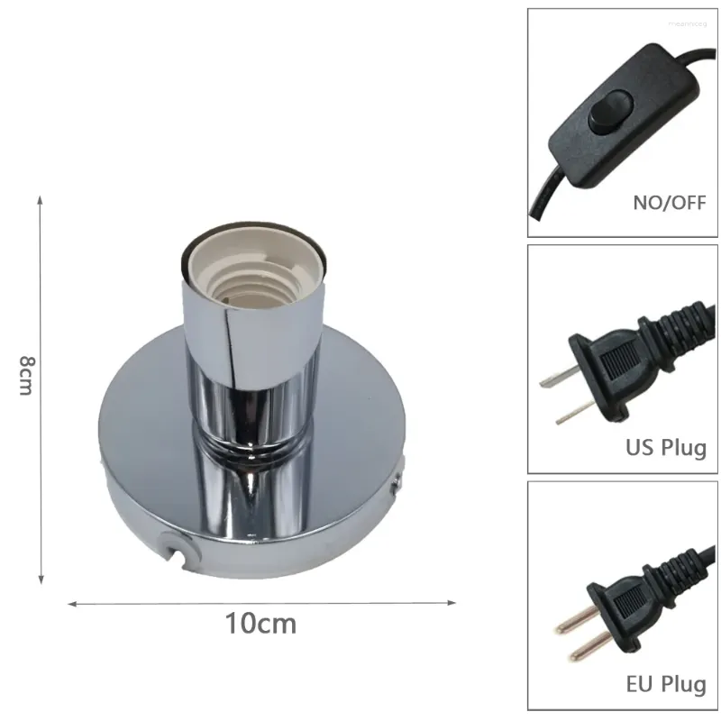 Lampa ścienna E27 Śruba Lamparzysta Dekoracyjny stolik LED Besla Aluminiowa Podstawa z wtyczką DIY