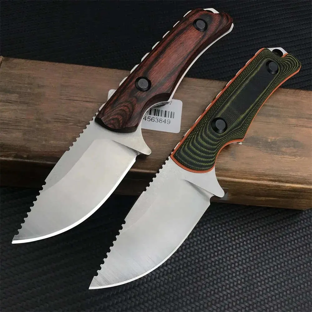 Couteau à lame fixe tactique cachée canyon chasseur S30V Blade G10 / Handle de bois extérieur Camping Camping Survival Couteaux EDC Tool