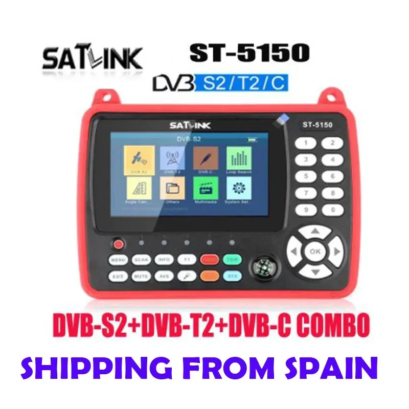 Finder Satlink ST 5150 H.265 DVBS2 DVBT/T2/C COMBO stöder QPSK Digital Satellite Meter Finder Satlink 6916 WS6933 KPT716TS