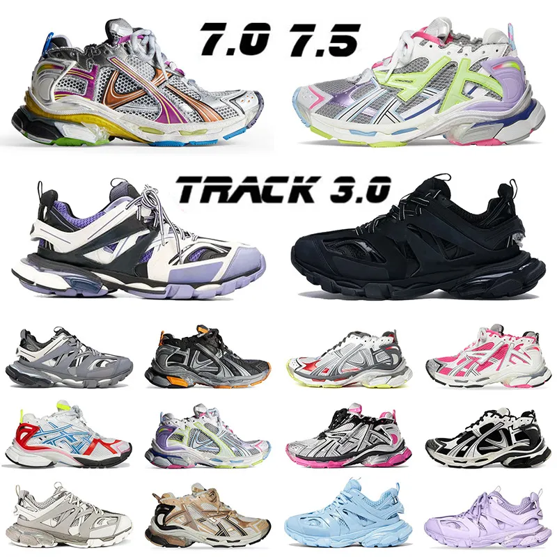 Дизайнерские обувь бегуны 7.0 7.5 трек 3.0 Runners Runners Casual Shoe Triple S Runner Sneaker Hottest Tracks 7 Track Jogging Burnner Runner 7 Paris Platform Platform Spendoor Sports