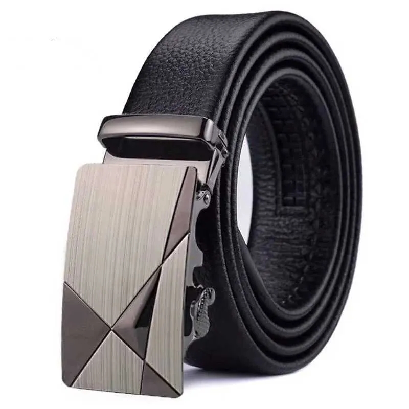 Cinturones de cintura cinturones de hombres cinturón de hebilla automática de cuero cinturones de alta calidad para hombres correa de cuero buises casuales para jeans y240422