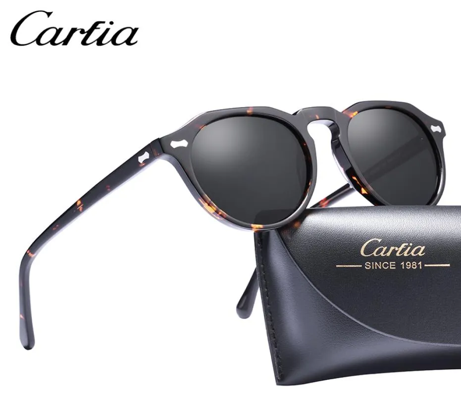 Carfia Gregory Peck Polaris Sunglasses Classical Brand Designer Vintage Sunglasses Men Femmes Round Sun Glasse 100 UV400 5266 Y2321461