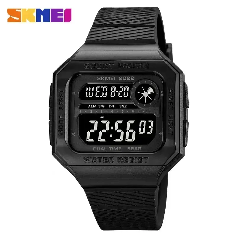 Watches SKMEI 2022 5Bar Waterproof Chrono Clock montre homme LED Digital Sport Watches Mens Military Countdown Calendar Wristwatch