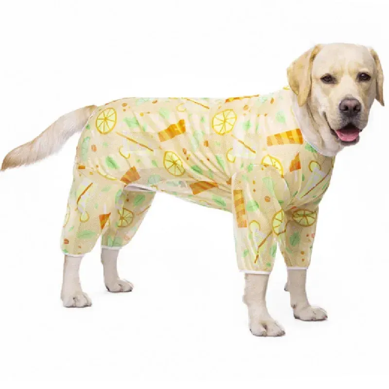 Rompers Abbigliamento per cani grandi cani Summer Groving turista per cani Mesh Parespini Poodle Welsh Corgi Husky Labrador Golden Retriever Dog Abbigliamento