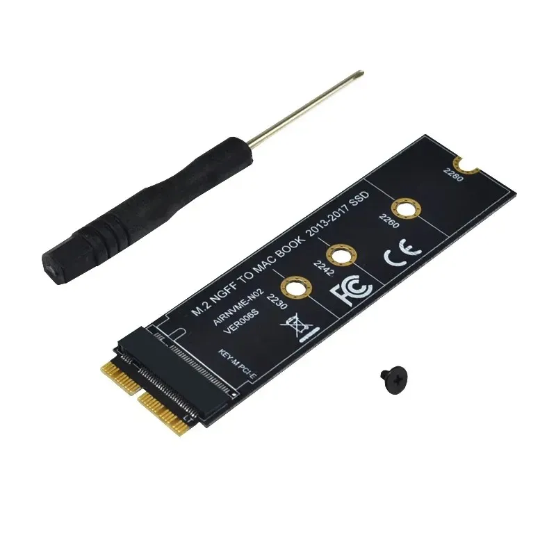 SSD PCIe -adapter Aluminiumlegering Shell LED Expansion Card Computer Adapter Interface M.2 NVME SSD NGFF till PCIe 3.0 X16 Riser