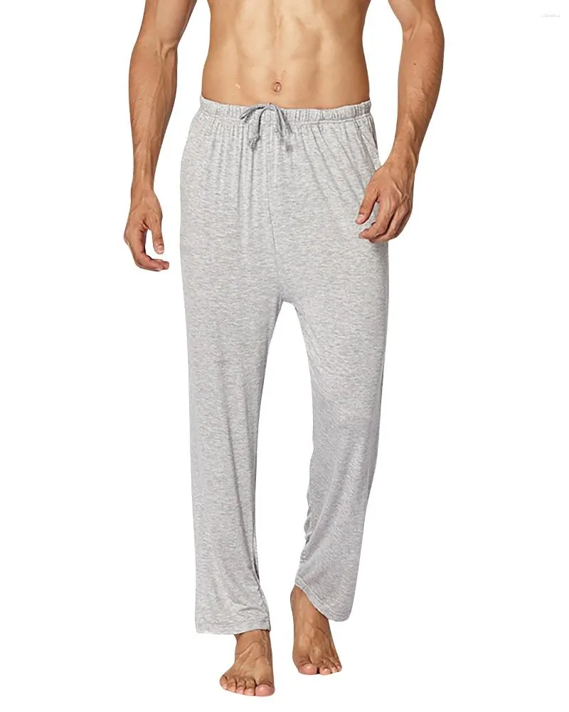 Abbigliamento da uomo yaomei lunghe pigiami fondo per uomini pantaloni casual cotone modali che covano di pantaloni morbidi pantaloni notturni