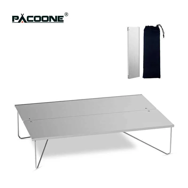 Mobili da campo pacoone pop-up tavolo da picnic all'aperto mini tavolo pieghevole portatile in alluminio in lega di alluminio tavolino y240423