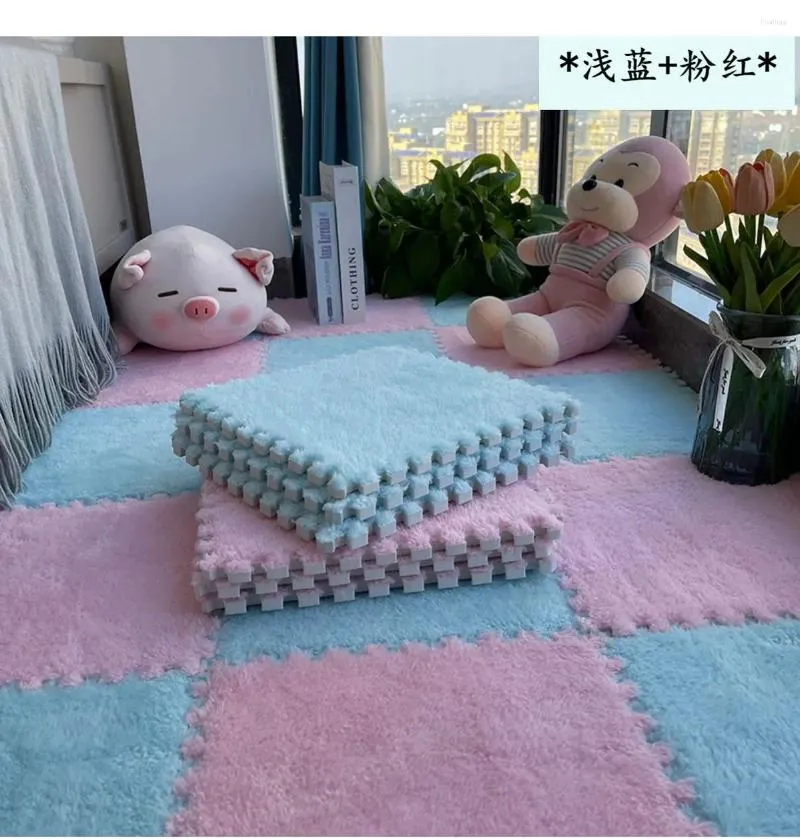 Carpets Eva rampant tapis de tapis en daim bébé jouez à la maison de la mode chambre à coucher de chambre à coucher